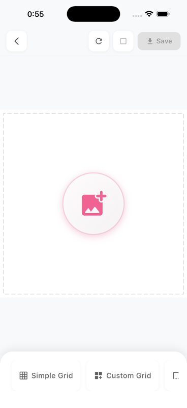 Editor with a custom grid